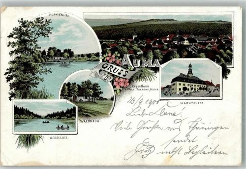 Auma 1900 Sophien-Bad Marktplatz Kesselsee Waldhaus