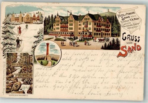 Bühl 1897 Hotel Pension Sand Friedrichturm Gertelbach Wasserfälle