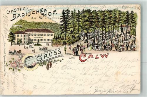 Calw 1898 Gasthaus Zum Badischen Hof E. Häring