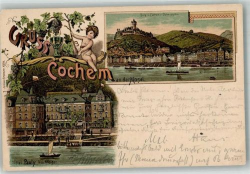 Cochem 1897 Hotel Pauly Reichsburg Mosel Puto