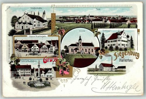 Siegenburg 1901 Kirche Unterer Marktplatz Hopfenhalle Oberer Marktplatz Schloss