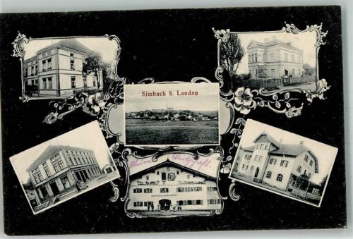 Simbach 1916 Mehrbildkarte Gasthaus Villa