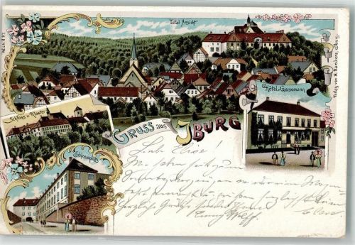 Bad Iburg 1899 Hotel Gersemann Schlossplatz Schloß und Kloster