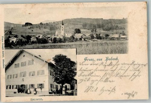Habach 1904 Gasthaus Neuwirt