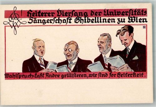 Wien 1922 Universäts Sängerschaft Chibellinen zu Wien Der heitere Viersang