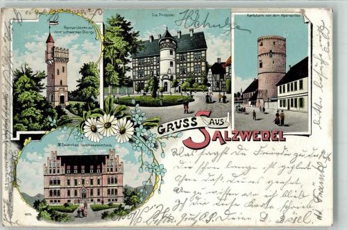 Salzwedel 1900 4. Deutsches Reichswaisenhaus Bismarckturm Probstei Karlsturm