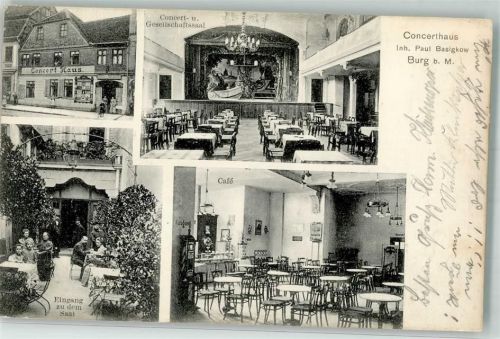 Burg 1908 Konzerthaus Cafe Konzertsaal Paul Basigkow