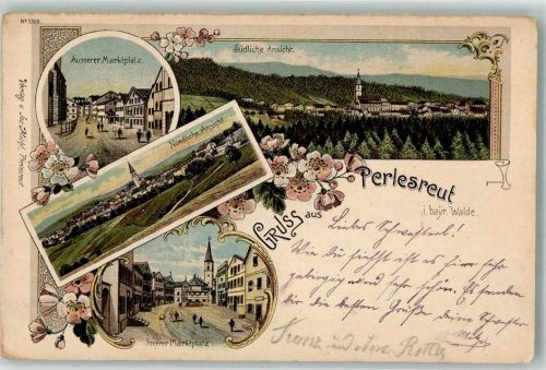 Perlesreut 1906 Äusserer Marktplatz Innerer Marktplatz Südliche und Nördliche Ansicht