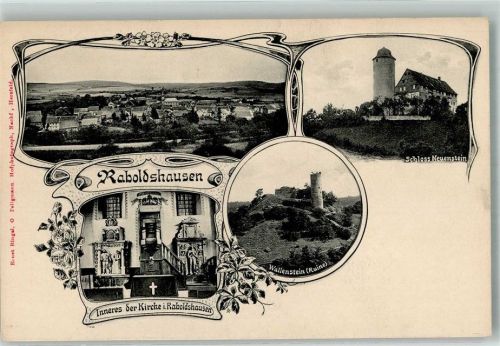 Raboldshausen Schloss Neuenstein Burgruine Wallenstein Altaransicht der Dorfkirche