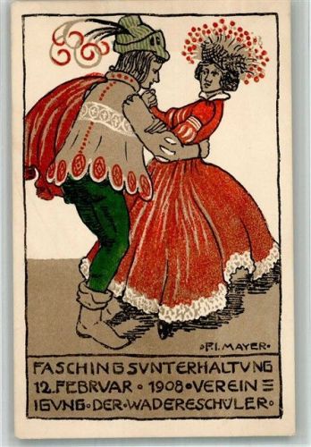 München Faschingsunterhaltung 1908 sign. Mayer
