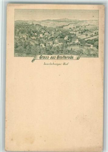 Brotterode Vorläufer Druck 1880-89 Inselberger Hof