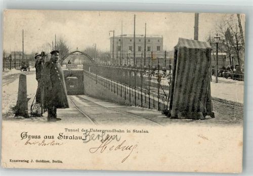 Friedrichshain 1902 Stalau Untergundbahn Tunneleinfahrt