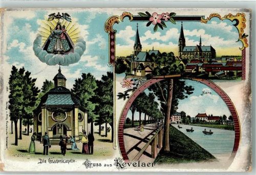 Kevelaer 1912 Madonnenbild Gnadenkapelle Niers