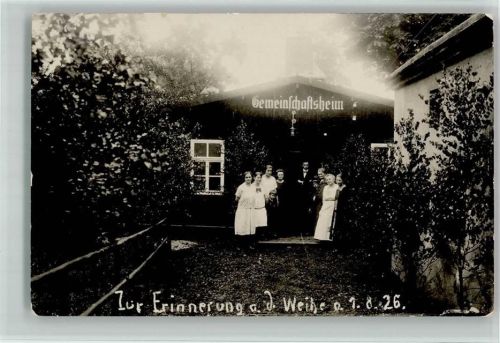 09569 O9388 Oederan BOAKC Erinnerung an die Weihe August 1926 Gemeinschaftsheim Ort handschriftlich Privatfoto-AK