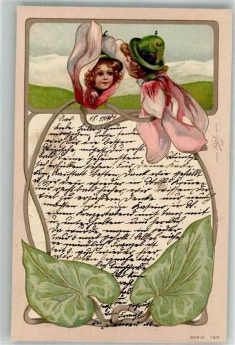 1901 Serie 169 Jugendstil Alpenveilchen