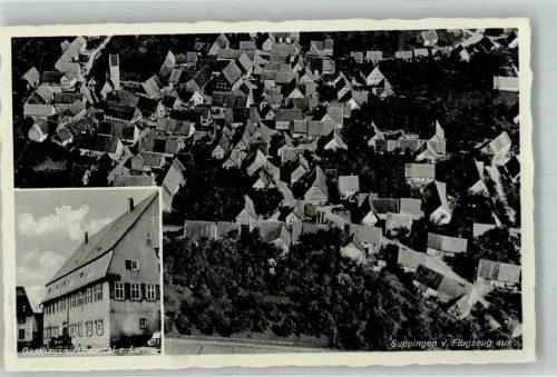 Suppingen Fliegeraufnahme Gasthaus-Brauerei zum Lamm