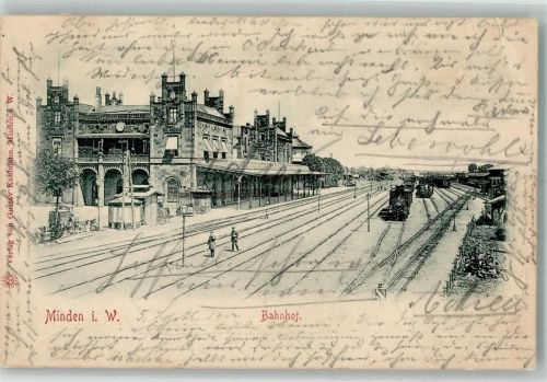 Minden 1900 Bahnhof Gleisanlage