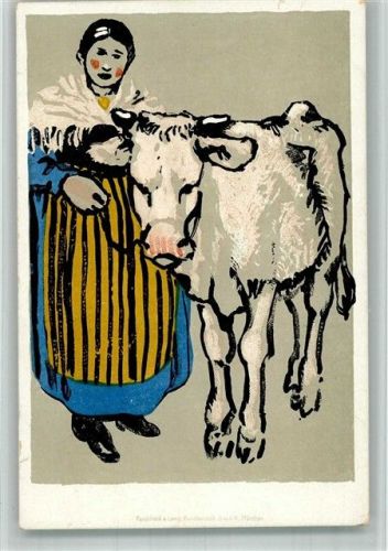 München Faschingsfest Bäuerin mit Kuh Werdenfelser Verein für Kunst und Kunstgewerbe