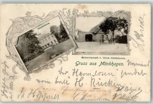 Mönkhagen 1903 Herrenhaus Gasthaus Dieckelmann