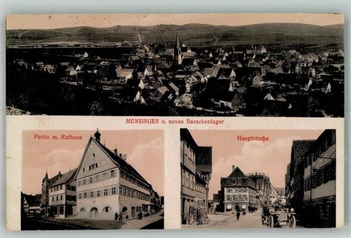 Münsingen 1922 Rathaus Hauptstrasse Inflationsporto