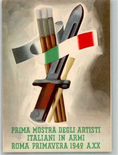 Roma Italien Erste Ausstellung italienischer Künstler in Uniform 1942
