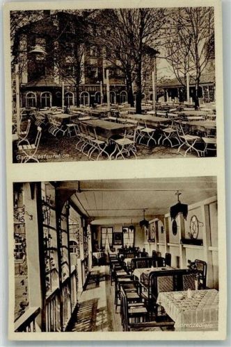Augsburg Wk II Gasthaus Lenzhalde Gartenwirtschaft Veranda