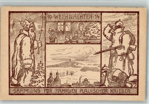 Plauen 1914 Sammlung für Familie Plauischer Krieger sign. H. Rudorf Spende