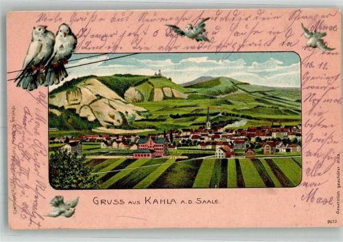 Kahla 1916 Kahla Friedenstauben Feldpost