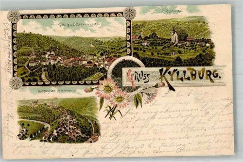 Kyllburg 1897 Kyllburg vom Marienturm Stiftskirche Kyllburg v. d. Malbergerhöhe
