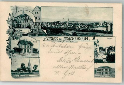 Brackenheim Schloss Bahnhof Rathaus St. Johannis Kirche Schule