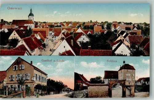 Oßweil 1919 Gasthaus zur Linde Schloss
