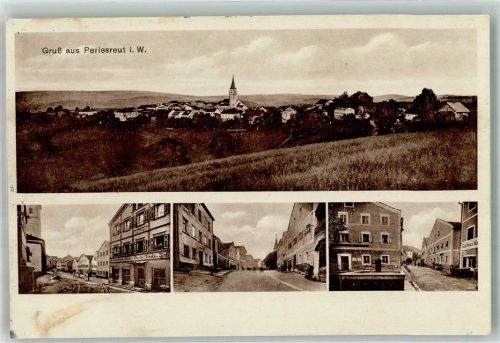 Perlesreut 1910 Dorfstrassen Ansichten Brunnen Gasthaus