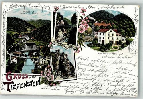 Tiefenstein 1901 Station Albbruck Albthal Gasthaus zur Post