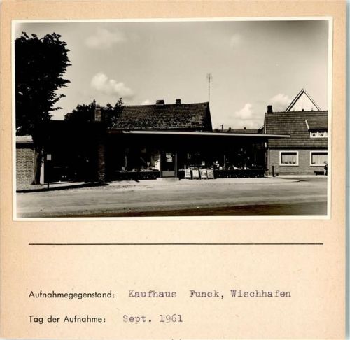 21734 W2161 Wischhafen FOTO KEINE AK Foto montiert auf Karton Kaufhaus Funck