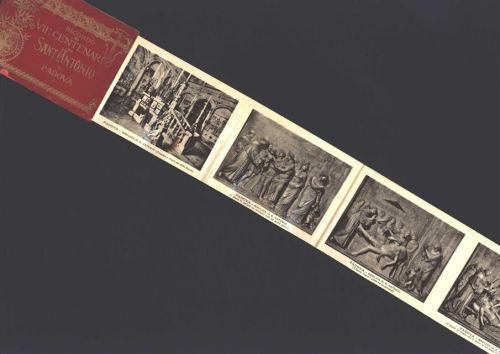 Padova Leporello mit mit 12 Ansichten Ricordo VII Centenario di Sant Antonio 130 cm x 8 cm