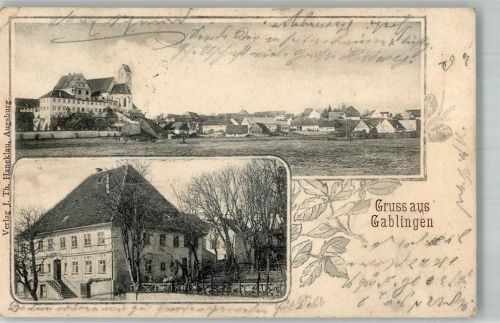 Gablingen 1903 Schloss und Kirche Hasenbrauerei Augsburg