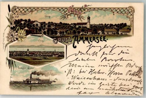 Utting 1897 Dampfer Gisela Ammersee