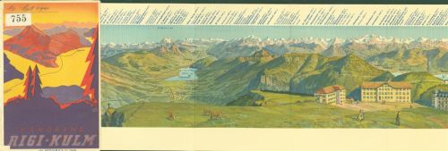 Rigi Kulm Panorama Aufgeklappt 122,5 cm breit