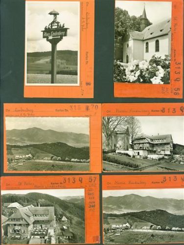 St. Peter Lot mit 11 Musterkarten Maria Lindenberg Original aus dem Metzverlag Bestellvorgänge Auflagenzahlen