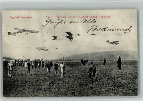 Habsheim 1911 Süddeutscher Rundflug Flugfeld