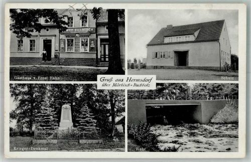 Hermsdorf Gasthaus Hahn Kriegerdenkmal Wehr Schule