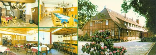 29328 W3105 Müden , Örtze KEINE AK Hotel zum Bauernwald Innen-und Aussenansicht Klappkarte Naturpark Südheide