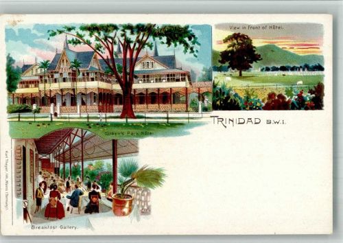 Port of Spain Hotel Queens Park Lithographie