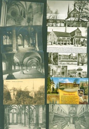 W7133 Maulbronn Lot mit 21 AK Kloster Originale aus dem Archiv des Metzverlages viele mehrfach teils Klebereste rückseitig Mönch Posten 21 bis 100 AK