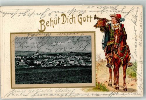 Bonndorf 1902 Bonndorf Trompeter Pferd Passepartout