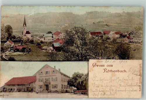 Röthenbach 1901 Pfarrkirche Bauernhof