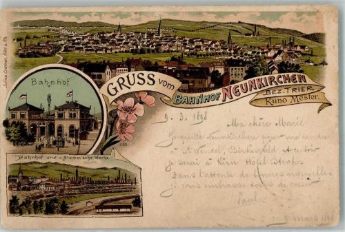 Neunkirchen 1898 Bahnhof Stumm`sche Werke