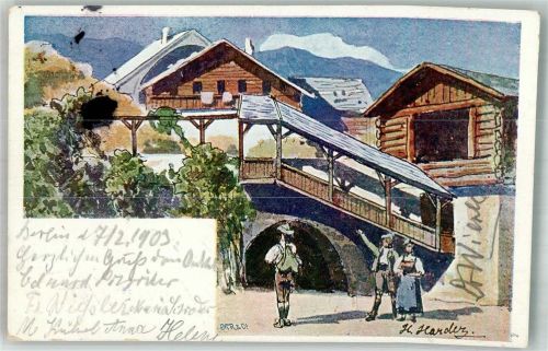 1903 Winterfest Sektion Berlin des Oe. Alpenvereins sign. H. Harder