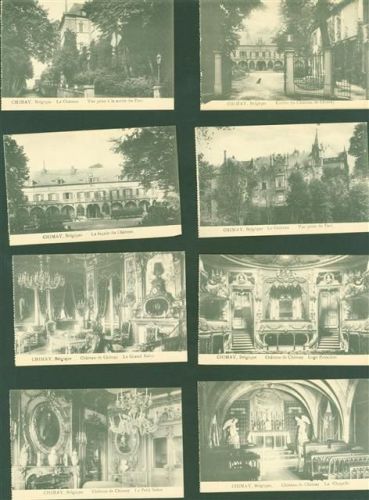 Chimay Lot mit 12 AK Schloss Innen-und Aussenansicht