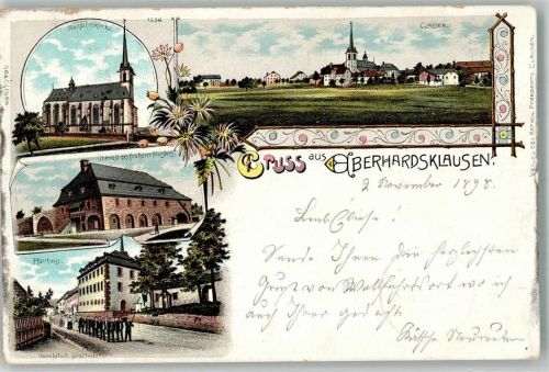 Klausen 1898 Eberhardsklausen Frühers Kloster Wallfahrtskirche Pfarrhaus